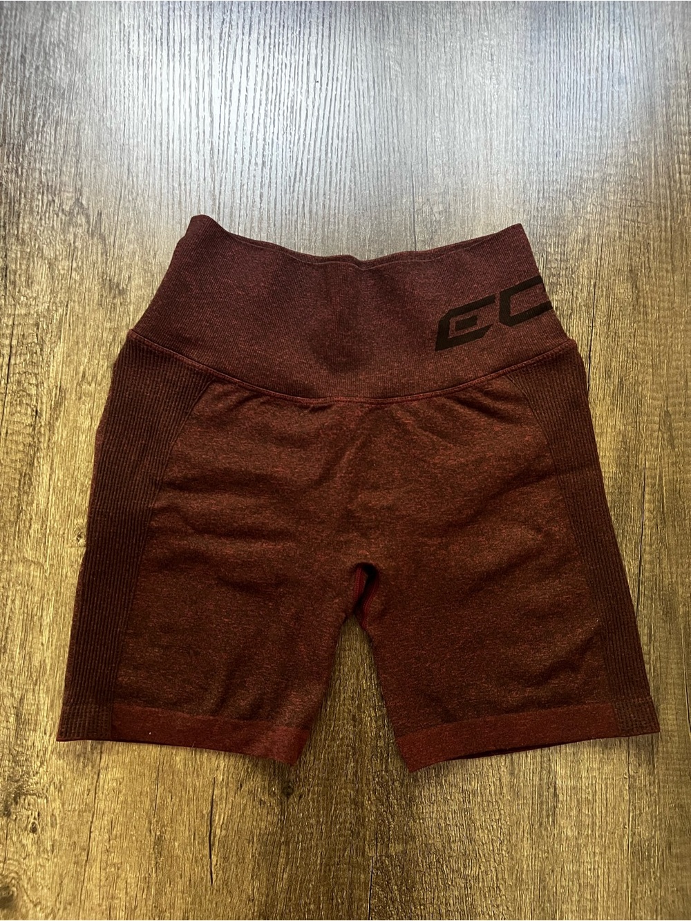 ECHT Seamless High-Waist Bike Shorts — Burgundy